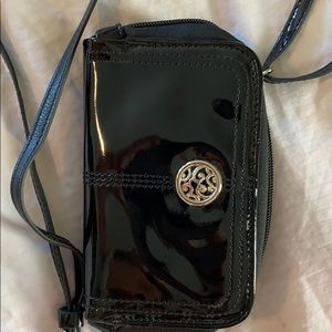 Patent leather clutch purse